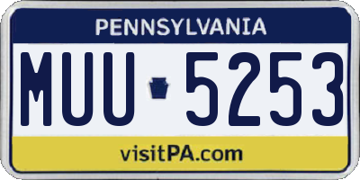 PA license plate MUU5253