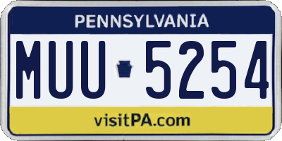 PA license plate MUU5254