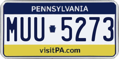 PA license plate MUU5273
