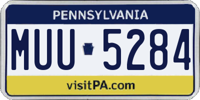 PA license plate MUU5284
