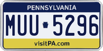 PA license plate MUU5296