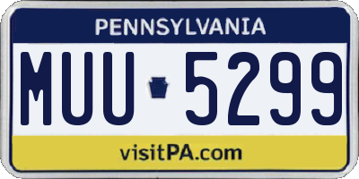 PA license plate MUU5299