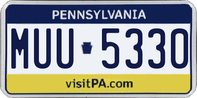 PA license plate MUU5330