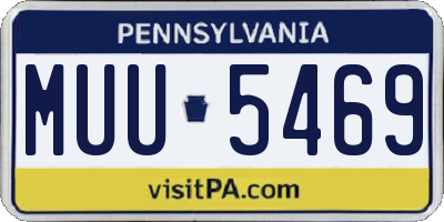PA license plate MUU5469