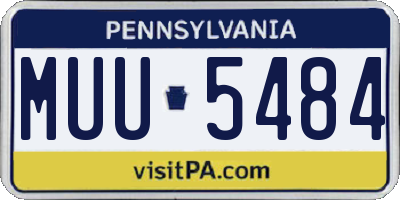 PA license plate MUU5484