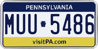 PA license plate MUU5486