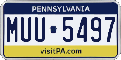 PA license plate MUU5497