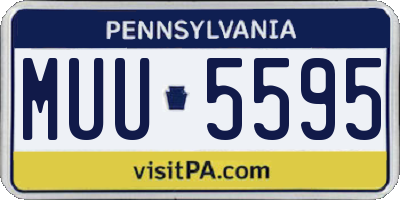 PA license plate MUU5595