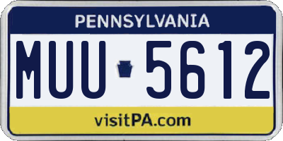 PA license plate MUU5612