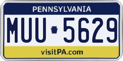 PA license plate MUU5629