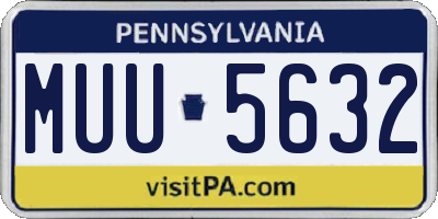 PA license plate MUU5632