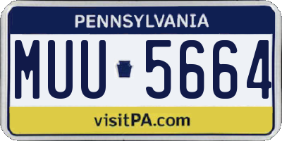 PA license plate MUU5664