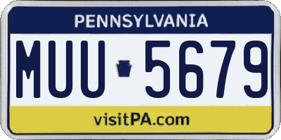 PA license plate MUU5679