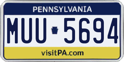 PA license plate MUU5694
