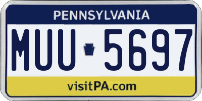 PA license plate MUU5697
