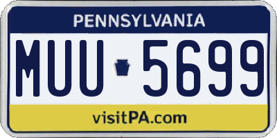 PA license plate MUU5699