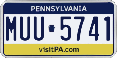 PA license plate MUU5741