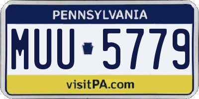 PA license plate MUU5779