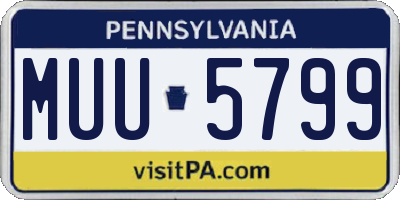 PA license plate MUU5799