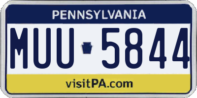 PA license plate MUU5844