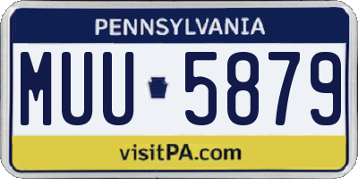 PA license plate MUU5879
