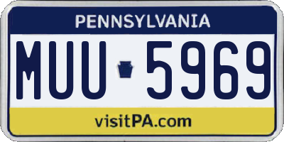 PA license plate MUU5969