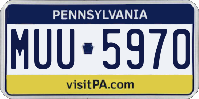 PA license plate MUU5970