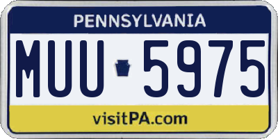 PA license plate MUU5975