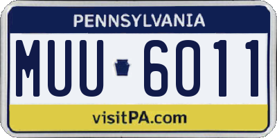 PA license plate MUU6011