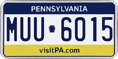 PA license plate MUU6015