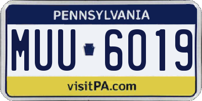 PA license plate MUU6019