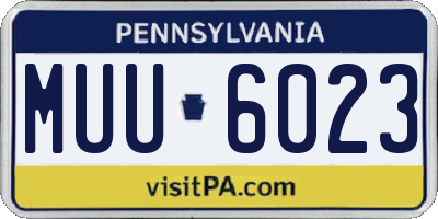 PA license plate MUU6023