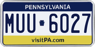PA license plate MUU6027