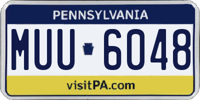 PA license plate MUU6048