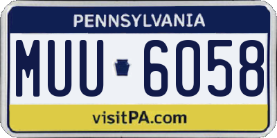 PA license plate MUU6058