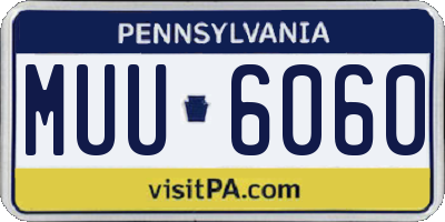 PA license plate MUU6060