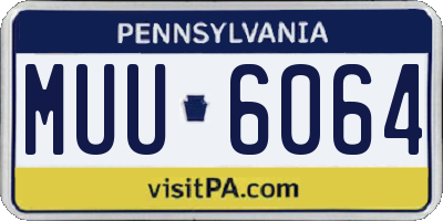 PA license plate MUU6064