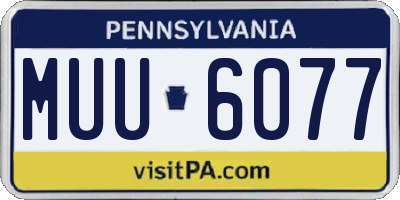 PA license plate MUU6077
