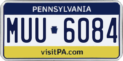 PA license plate MUU6084