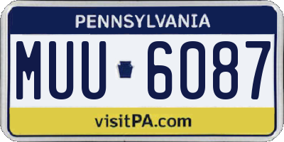 PA license plate MUU6087