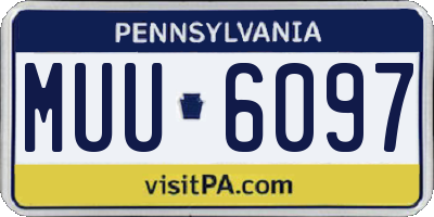 PA license plate MUU6097
