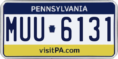 PA license plate MUU6131