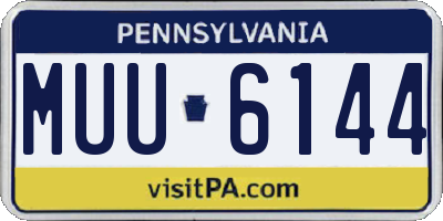 PA license plate MUU6144