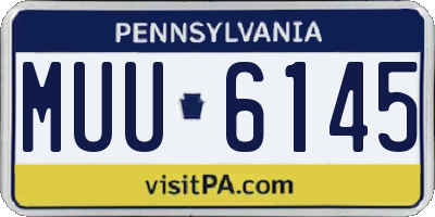 PA license plate MUU6145