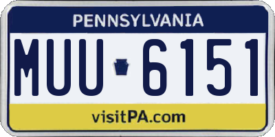 PA license plate MUU6151