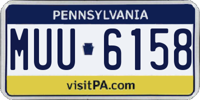 PA license plate MUU6158