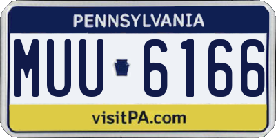 PA license plate MUU6166