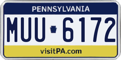 PA license plate MUU6172
