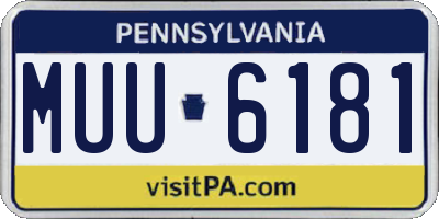 PA license plate MUU6181