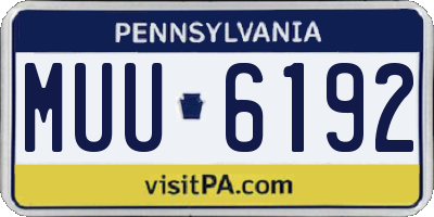 PA license plate MUU6192